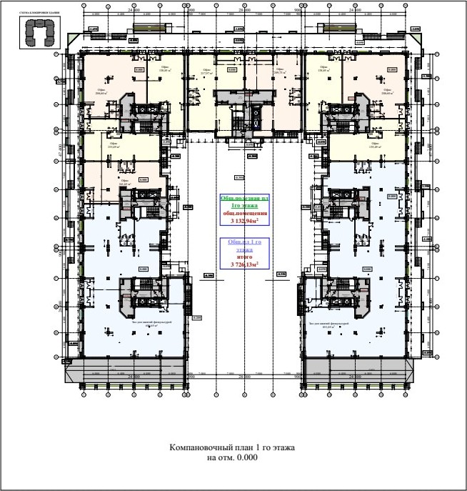Проектный план квартиры 139,45 м²